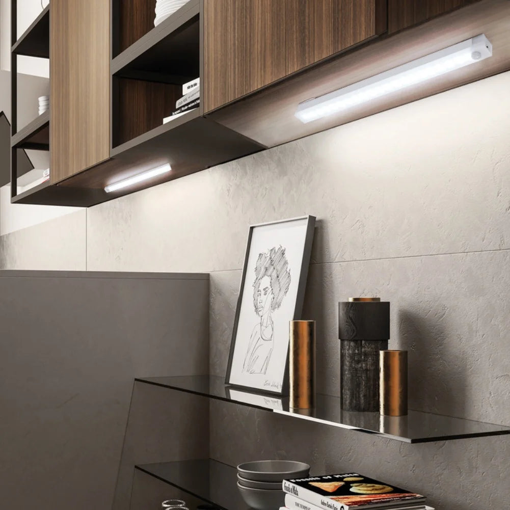 Rechargeable Under-Cabinet Light — Tap-to-glow Bar Light — Cordless and Stick-on.
