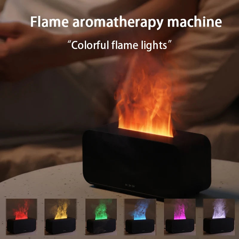Flame Aroma Diffuser — Real flickering - Flame Glow + Aromatherapy Mist for Instant Calm