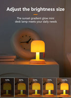 Mini Mushroom Lamp — Pocket-size Mushroom Mood Light — Rechargeable, Warm, Adorable
