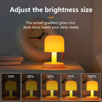 Mini Mushroom Lamp — Pocket-size Mushroom Mood Light — Rechargeable, Warm, Adorable