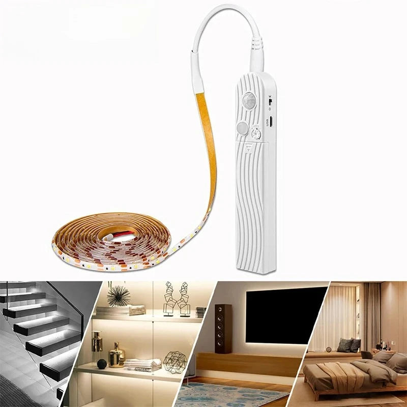 Motion Sensor Cabinet Strip — Light for Closets and Cabinets — Sticks Anywhere, Senses You.