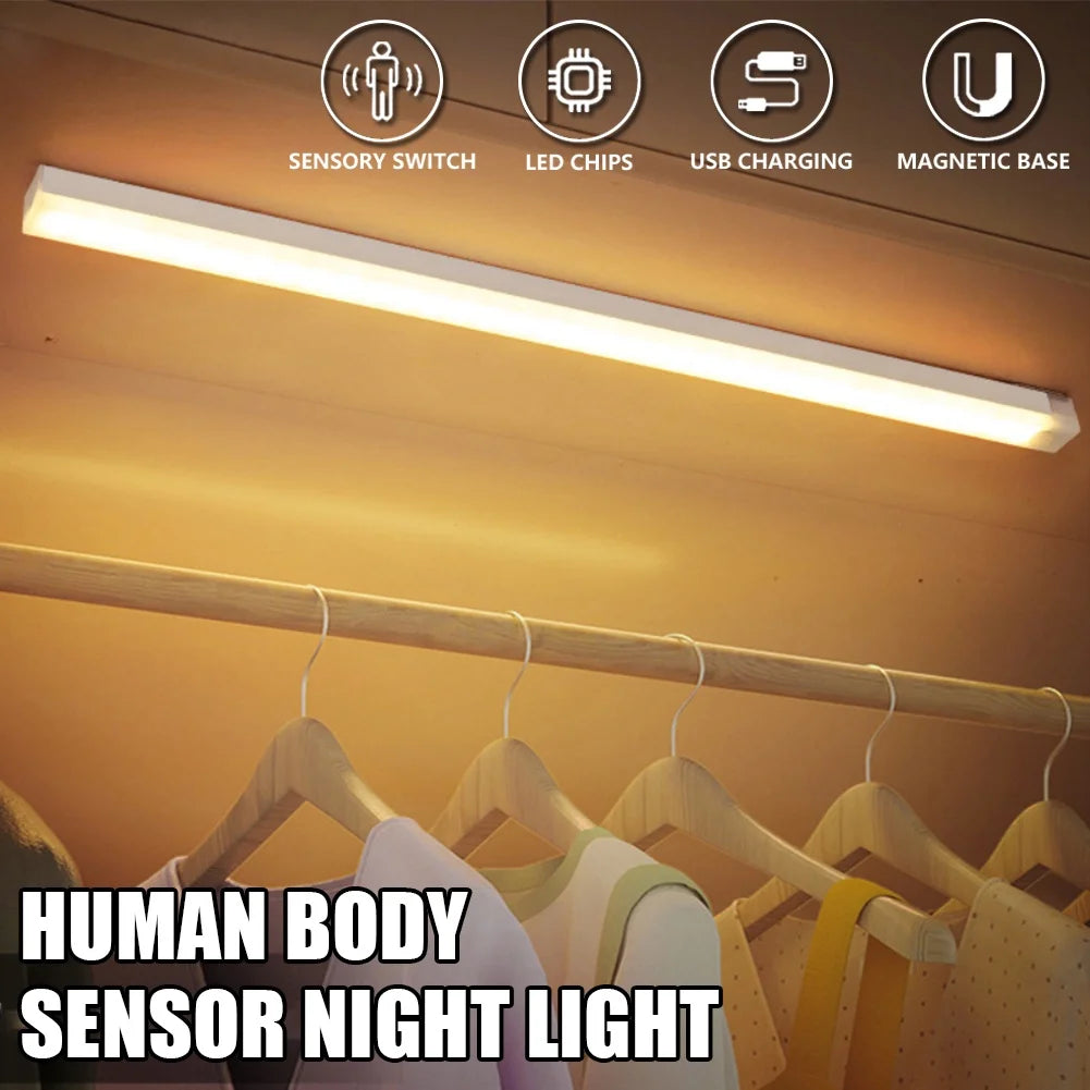 Rechargeable Under-Cabinet Light — Tap-to-glow Bar Light — Cordless and Stick-on.