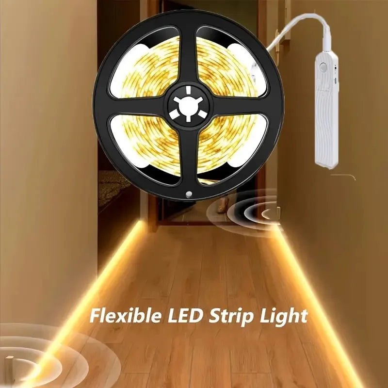 Motion Sensor Cabinet Strip — Light for Closets and Cabinets — Sticks Anywhere, Senses You.