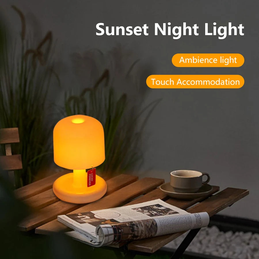 Mini Mushroom Lamp — Pocket-size Mushroom Mood Light — Rechargeable, Warm, Adorable