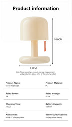 Mini Mushroom Lamp — Pocket-size Mushroom Mood Light — Rechargeable, Warm, Adorable