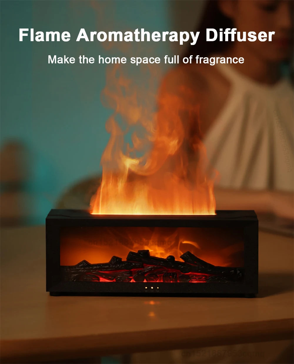 Fireplace Flame Humidifier — A Cozy Fireplace Glow and Soothing Mist controlled by Remote