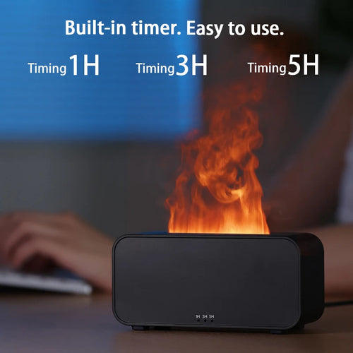 Flame Aroma Diffuser — Real flickering - Flame Glow + Aromatherapy Mist for Instant Calm