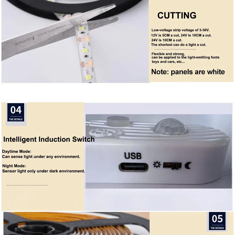Motion Sensor Cabinet Strip — Light for Closets and Cabinets — Sticks Anywhere, Senses You.