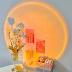 Sunset Projector Lamp — Cast a Golden-Hour Sunset on any Wall — Rotate to Set the Mood