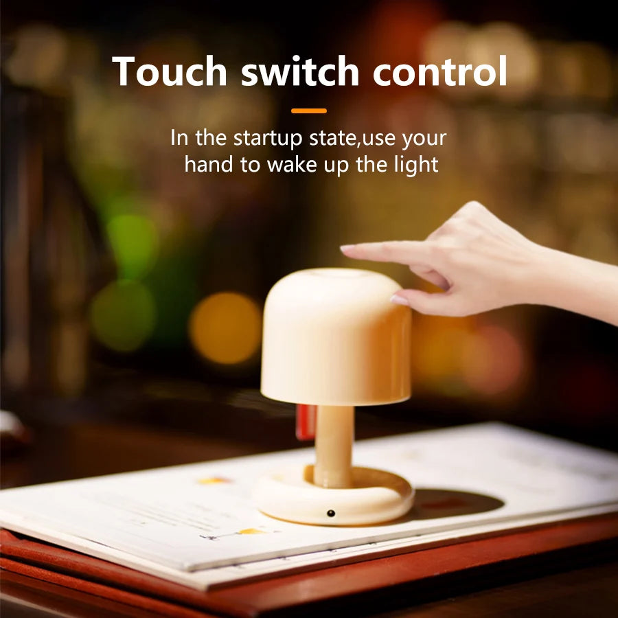 Mini Mushroom Lamp — Pocket-size Mushroom Mood Light — Rechargeable, Warm, Adorable