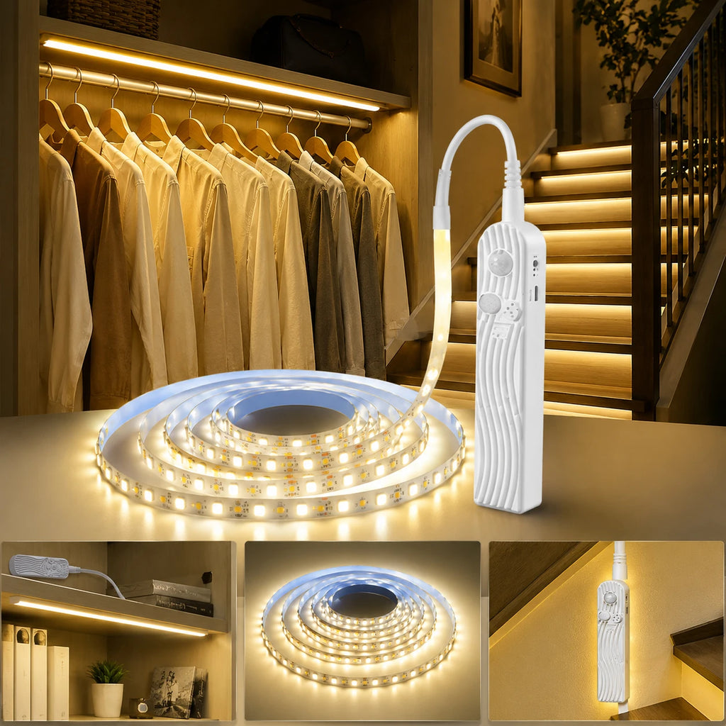Motion LED Strip Light — Soft Motion-Activated Lighting — Peel, Stick, Glow