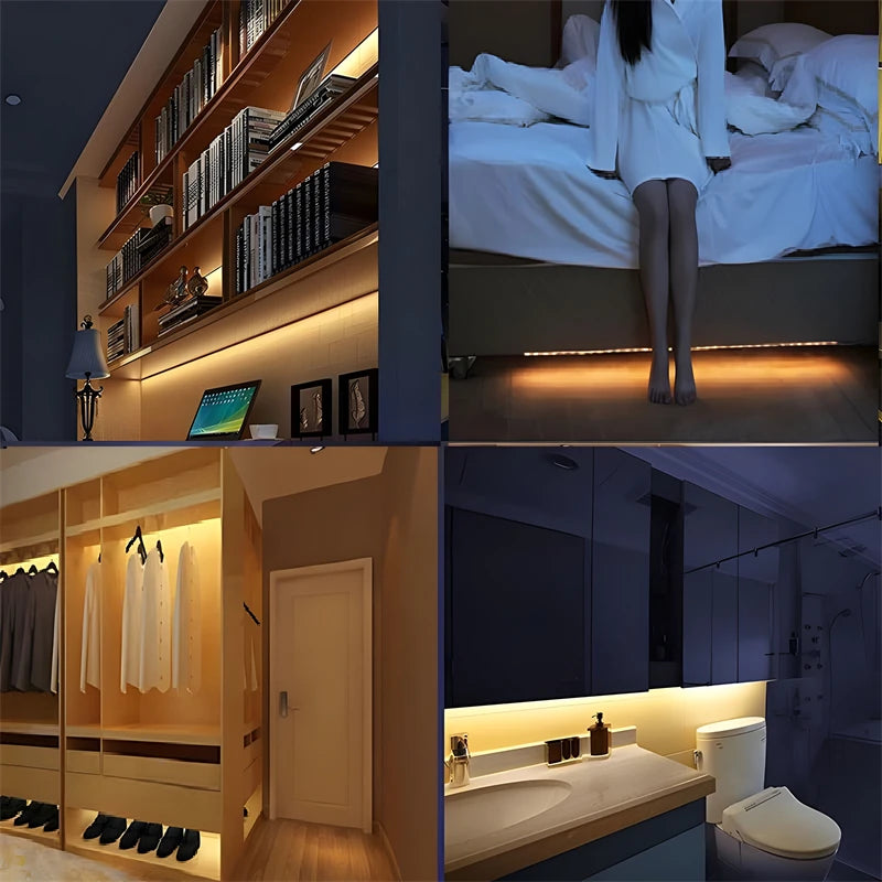 Motion Sensor Cabinet Strip — Light for Closets and Cabinets — Sticks Anywhere, Senses You.