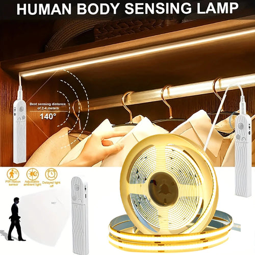 COB Motion Strip Light — Ultra-bright, Dot-Free Glow — Switches when you Walk By