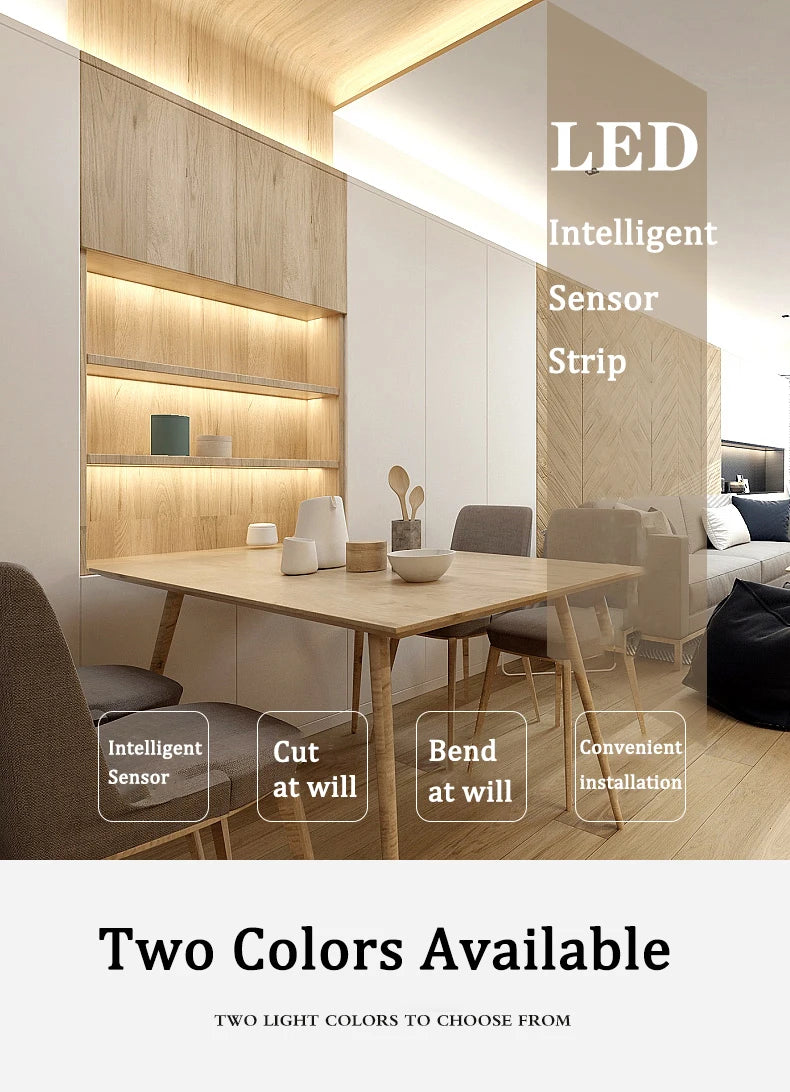 Motion LED Strip Light — Soft Motion-Activated Lighting — Peel, Stick, Glow