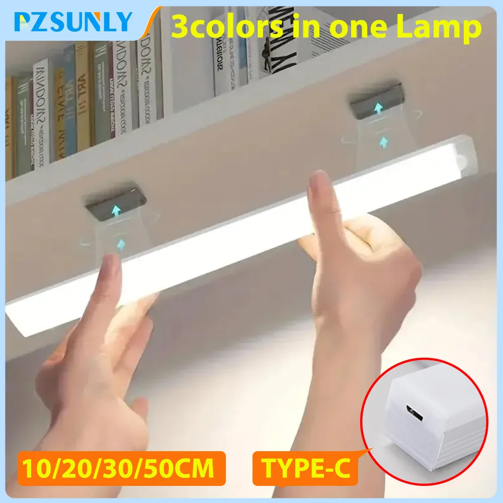 Rechargeable Under-Cabinet Light — Tap-to-glow Bar Light — Cordless and Stick-on.