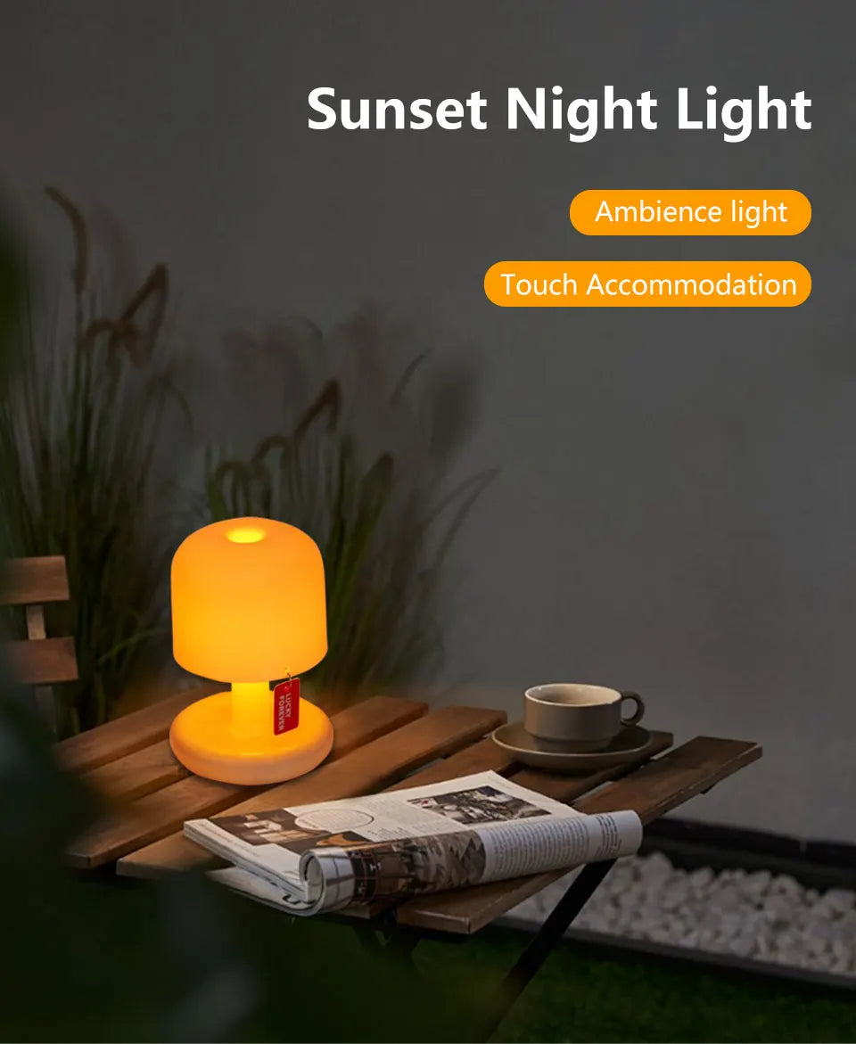 Mini Mushroom Lamp — Pocket-size Mushroom Mood Light — Rechargeable, Warm, Adorable